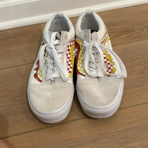VANS OLD SKOOL SHOES - VAN DOREN SPECIAL TRUE WHITE M7 W8.5 - Picture 4 of 11